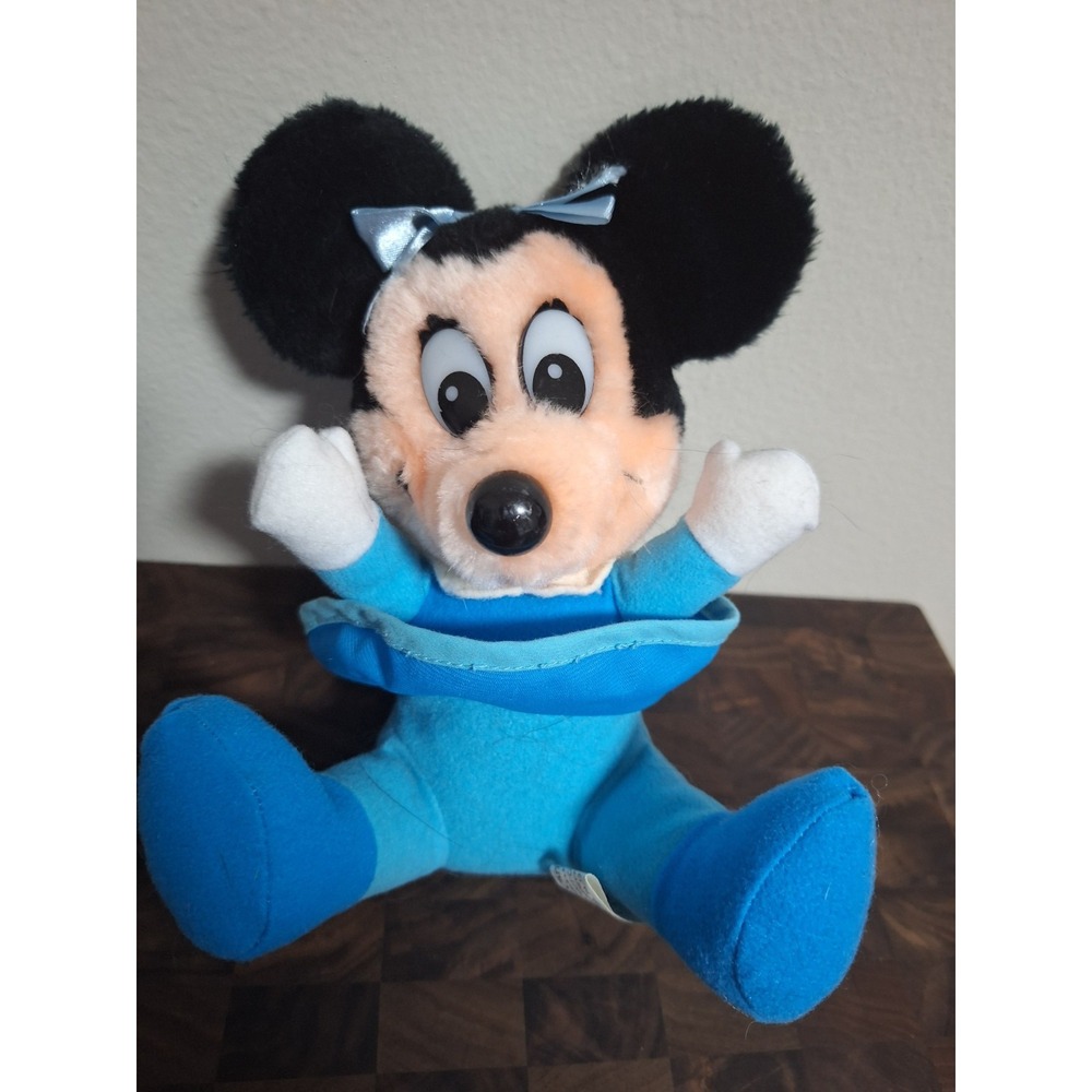 Vintage 1980s Minnie Mouse Plush Blue Dress • Mickey's Christmas Carol‎